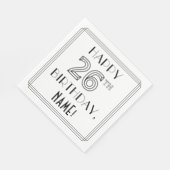 HAPPY 26TH BIRTHDAY; Art Deco Style; aangepaste na Servet (Hoek)