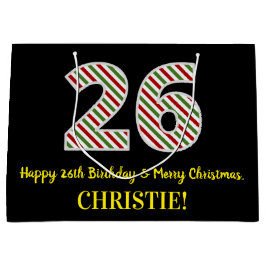 Happy 26th Birthday & Merry Kerstmis, aangepaste n Groot Cadeauzakje