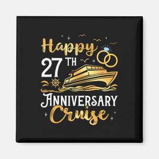 Happy 27th Anniversary Cruise Golden Wedding Trip  Magneet