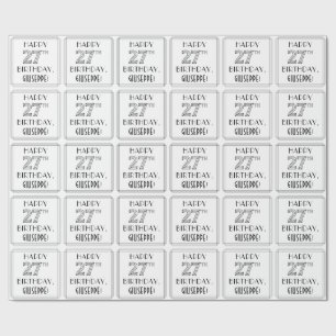 HAPPY 27TH BIRTHDAY; Art Deco Style; aangepaste na Cadeaupapier