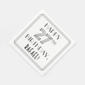 HAPPY 27TH BIRTHDAY; Art Deco Style; aangepaste na Servet (Hoek)