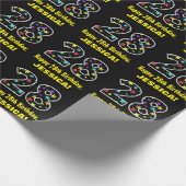 Happy 28th Birthday, Fun Colorful Stars Pattern 28 Cadeaupapier (Hoek)