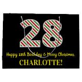 Happy 28th Birthday & Merry Kerstmis, aangepaste n Groot Cadeauzakje (Achterkant)