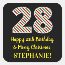 Happy 28th Birthday & Merry Kerstmis, aangepaste n