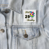 Happy 29th Birthday Gifts with Balloons Vierkante Button 5,1 Cm (In situ)