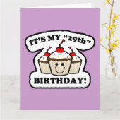 Happy "29th" Birthday Kaart (Gele Bloem)