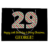 Happy 29th Birthday & Merry Kerstmis, aangepaste n Groot Cadeauzakje (Achterkant)