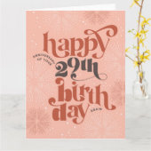 Happy 29th Birthday (opnieuw) Kaart (Gele Bloem)