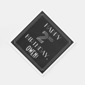 HAPPY 2DE BIRTHDAY; Art Deco Style; aangepaste naa Servet (Hoek)