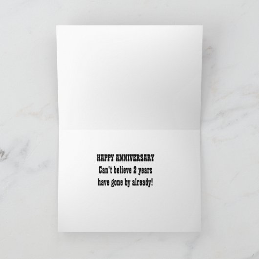 HAPPY "2e JUBILEUM** en GENIET!!! Kaart (Binnen)