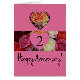 Happy 2e Jubileum rozen