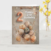 Happy 2e verjaardag-kaart kaart (Gele Bloem)