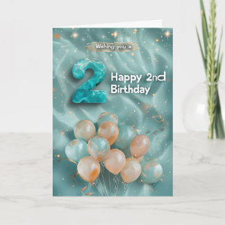 Happy 2e verjaardag-kaart kaart