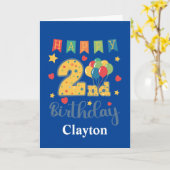 Happy 2e verjaardag-kaart kaart (Gele Bloem)