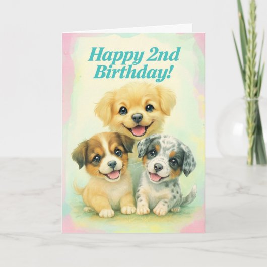 Happy 2e verjaardag-kaart kaart (Voorkant)