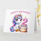 Happy 2e verjaardag-kaart kaart (Gele Bloem)