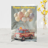 Happy 2e verjaardag-kaart kaart (Gele Bloem)