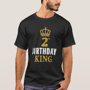 Happy 2e verjaardag koning 2 jaar oude partij idee t-shirt