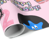 Happy 2e verjaardag — Papieren ballonnen pakken #2 Cadeaupapier (Rol Hoek)