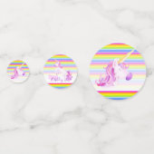 Happy 2e verjaardag unicorn name paper confetti (Voorkanten)