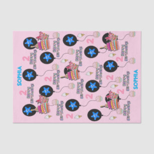 Happy 2e verjaardag Weefselpapier #2 Roze Tissuepapier