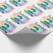 Happy 2nd Birthday Cadeaupapier (Hoek)