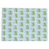 Happy 2nd Birthday, Cute Dragon, Personalized  Groot Cadeauzakje (Achterkant)