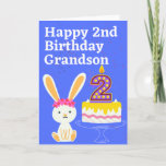 Happy 2nd Birthday Grandson Kaart<br><div class="desc">Een schattige verjaardagskaart voor je kleinzoon op zijn tweede verjaardag.</div>