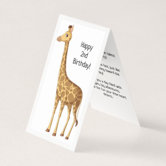 Happy 2nd Birthday - Kaart voor kinderen (Voorkant)