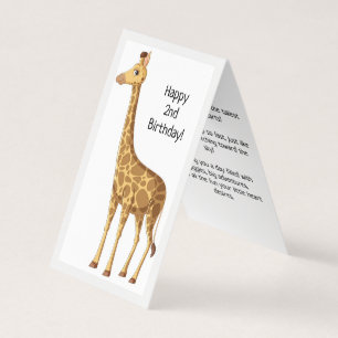 Happy 2nd Birthday - Kaart voor kinderen