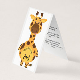 Happy 2nd Birthday - Kaart voor kinderen