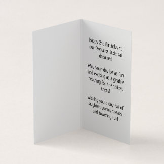 Happy 2nd Birthday - Kaart voor kinderen