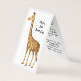 Happy 2nd Birthday - Kaart voor kinderen