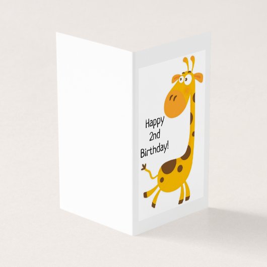 Happy 2nd Birthday - Kaart voor kinderen (Buitenkant)