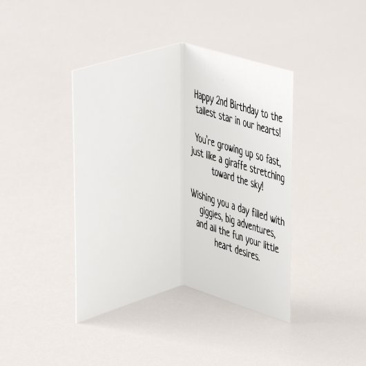 Happy 2nd Birthday - Kaart voor kinderen (Binnen)