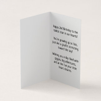 Happy 2nd Birthday - Kaart voor kinderen