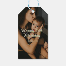 Happy 2nd birthday kids baby mother yellow gray na cadeaulabel