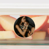 Happy 2nd birthday kids baby mother yellow gray na labels (Aangebracht)