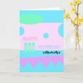 Happy 2nd Birthday Little Monster - wenskaart Kaart (Gele Bloem)