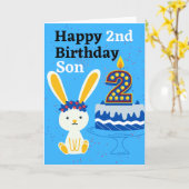 Happy 2nd Birthday Son Kaart (Gele Bloem)