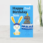 Happy 2nd Birthday Son Kaart<br><div class="desc">Een mooie verjaardagskaart voor je 2-jarige zoon op zijn speciale dag.</div>