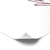 Happy 30th anniversary name date golden red leaf perfect poster (Hoek)