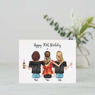 Happy 30th Birthday Card, Briefkaart voor aangepas