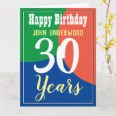 Happy 30th Birthday Card Kaart (Gele Bloem)