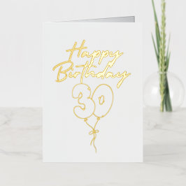 Happy 30th Birthday Celebration Folie Wenskaart