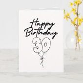 Happy 30th Birthday Celebration Kaart (Gele Bloem)