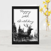 Happy 30th Birthday Custom  Stag, Deer Kaart (Gele Bloem)