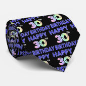 Happy 30th Birthday Design in ballonlettertype Stropdas (Opgerold)