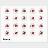 Happy 30th Birthday Floral Custom Envelope Seal Ronde Sticker (Vel)