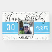 Happy 30th Birthday Fun Bold Confetti Banner (Horizontaal)